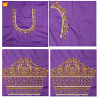 Light Purple Bridal Aariwork Blouse