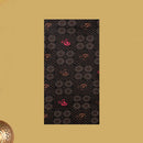 Black with Brown flower design Cotton Printed Lungi