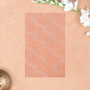 Light peach With Red  Soft Silk