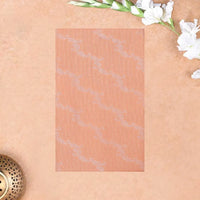 Light peach With Red  Soft Silk