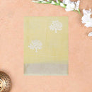 Yellow  Color Linen Cotton Saree