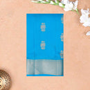 Blue  Colour Gold Zari Border Yuvana Semi Soft Silk Saree
