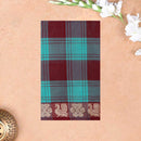 Multi Colour Small Checked Pattern Pure Chettinad Cotton Saree without Blous