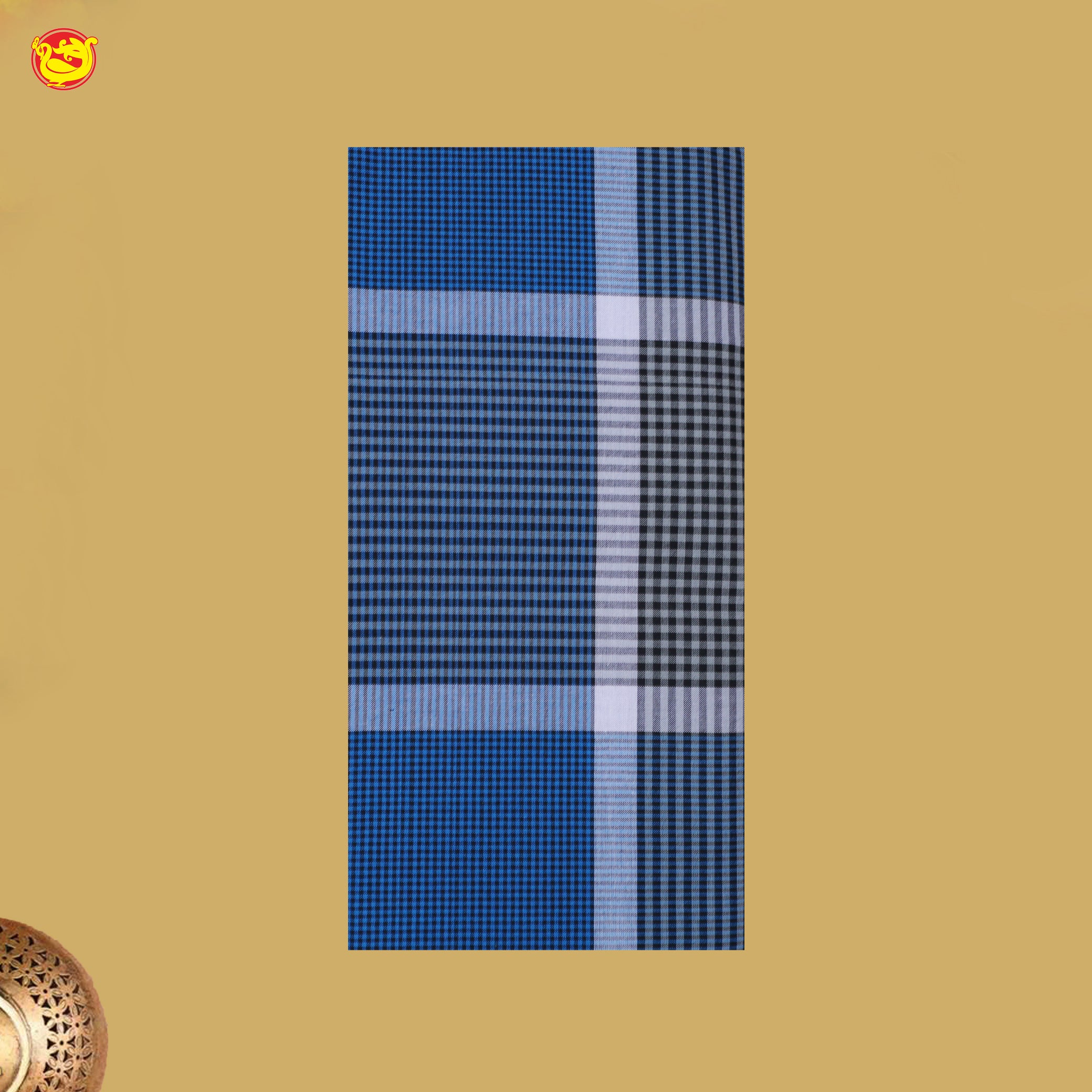 Men’s Checked Cotton Stitched Lungi