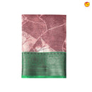 Unique Dark Onion Pink With Green Chanderi Silk Saree with Floral Design and Copper Zari Border - Thenianantham