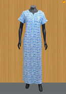 White with Blue Women’s Nighty - Thenianantham