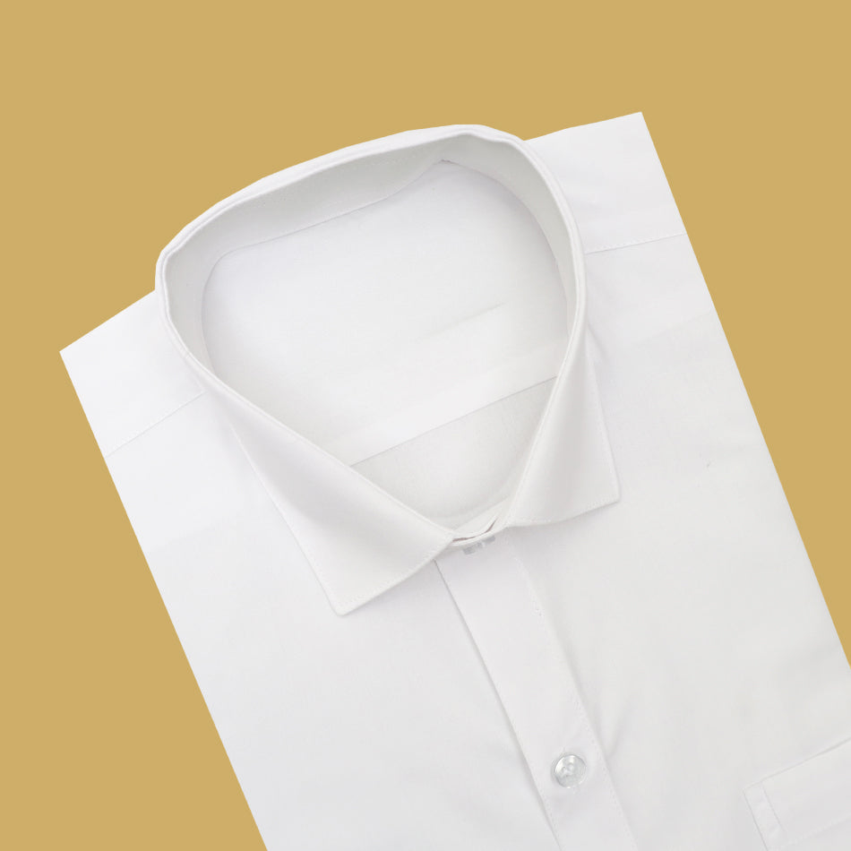 Men’s White  Cotton  Half Sleeve Shirt