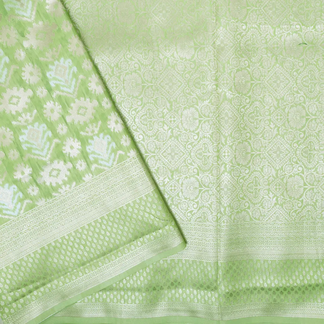 Green Colour Fancy Weaving Saree