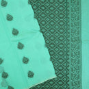 Mint Green With Black Zari Silk Cotton Saree