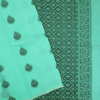 Mint Green With Black Zari Silk Cotton Saree
