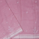 Pink Color Linen Cotton Saree