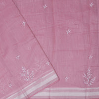 Pink Color Linen Cotton Saree