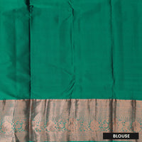 Yellowwith GREEN pure soft silk saree