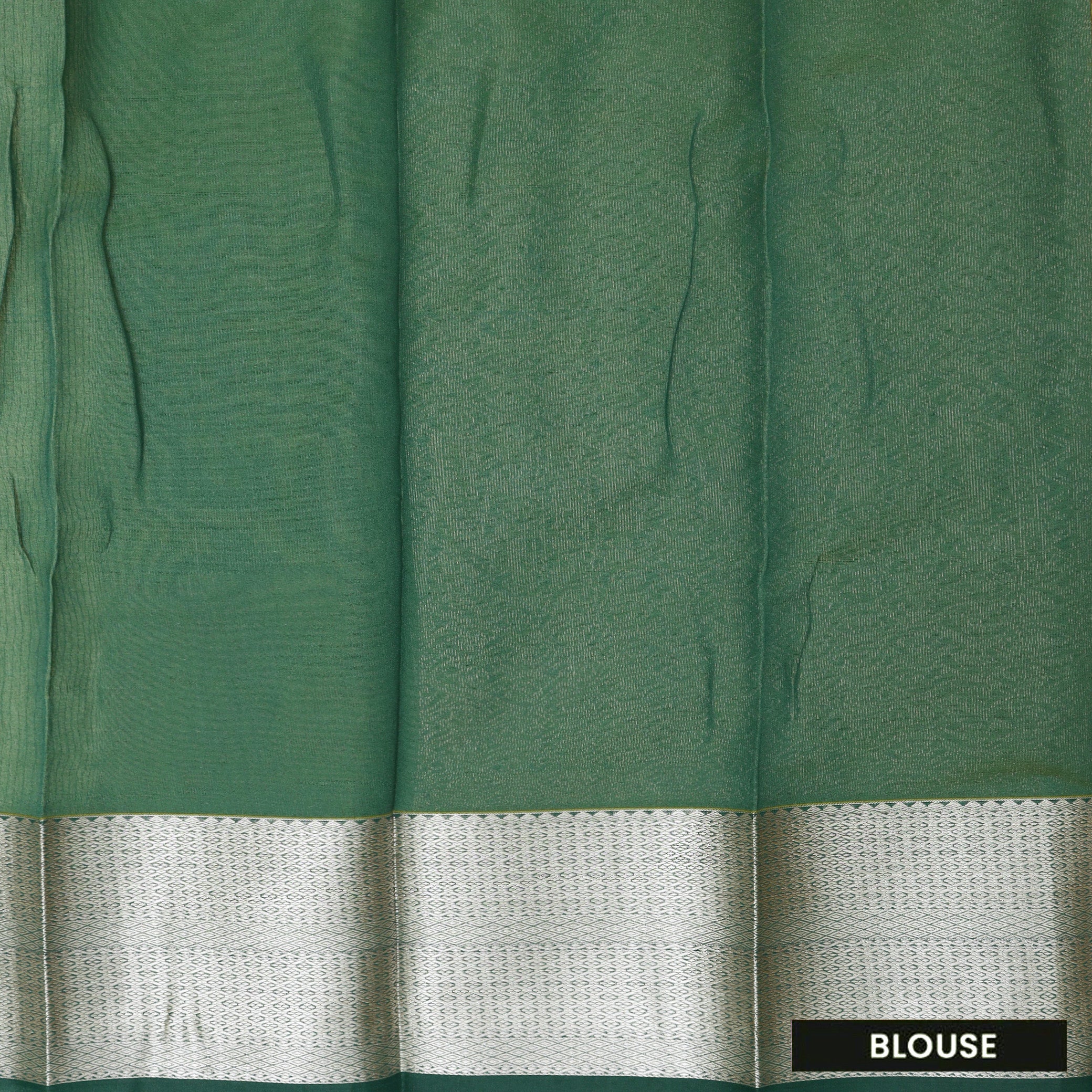Dark Yellow With Forest Green Silk Cotton Saree