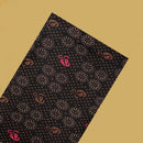Black with Brown flower design Cotton Printed Lungi