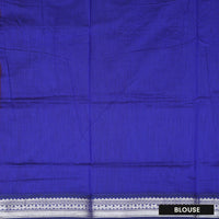 Maroon for the body and Blue Premium Quality Kalyani Cotton Saree