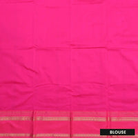 Mustard Yellow and Rani Pink Soft Silk Saree