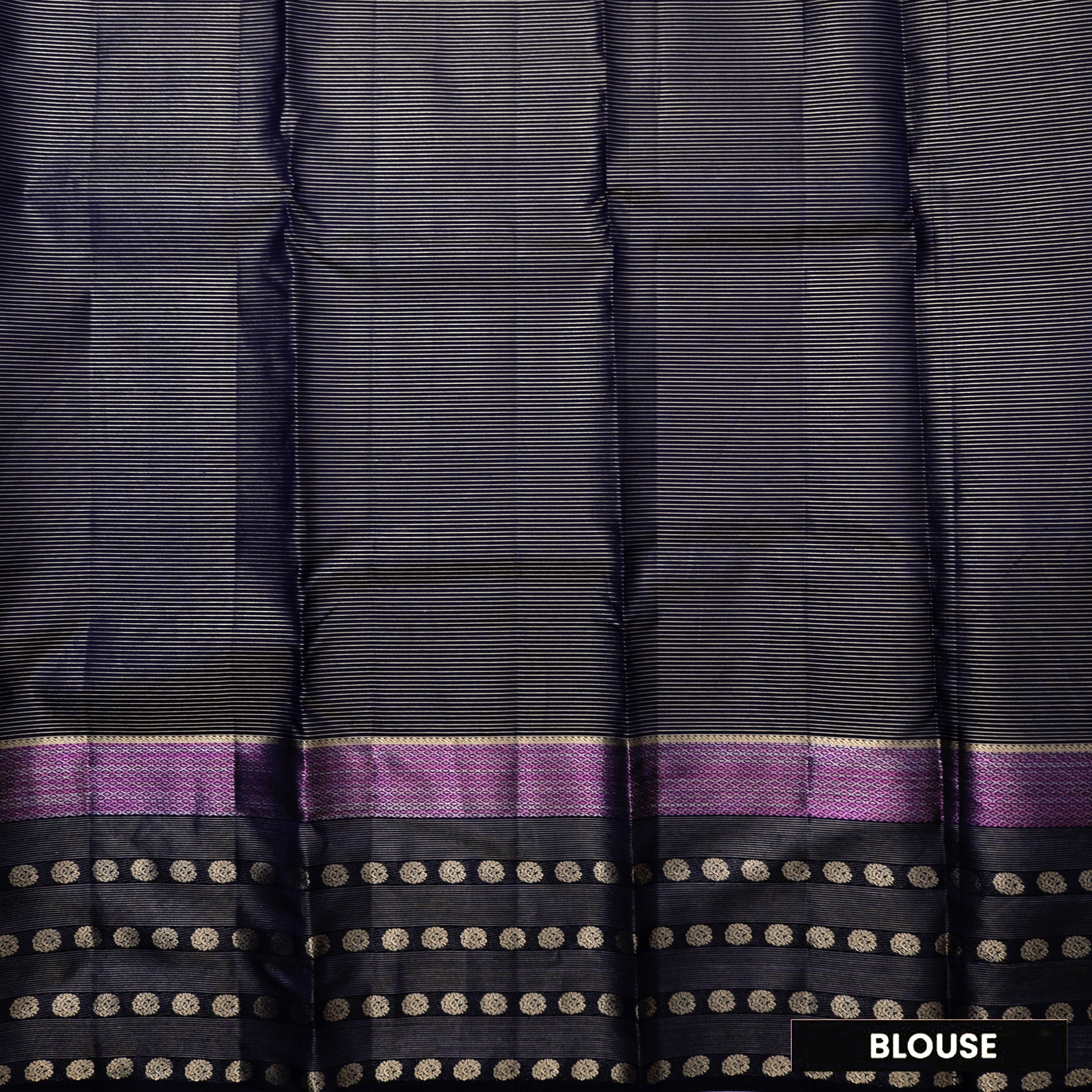 Block With  Gold Zari Yuvana Semi Soft Silk Saree