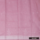 Pink Color Linen Cotton Saree