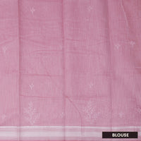 Pink Color Linen Cotton Saree