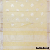 Yellow  Color Linen Cotton Saree