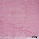 Pink Color Linen Cotton Saree