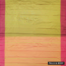 Green With Pink Arani Silk Saree