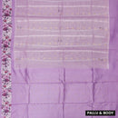 LAVENDER Semi Burberry Silk Saree