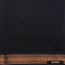 Orange With Black  Premium Quality Kalyani Cotton Saree