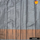 Grey bridal semi tissue saree