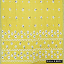 Yellow Linen Cotton Saree with Contrast Blouse
