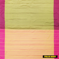 Light Green with Pink Arani Silk Saree
