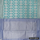Sea Blue Colour Fancy Weaving Saree