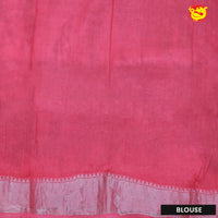 Purple with pink chanderi cotton saree with tie and dye prints