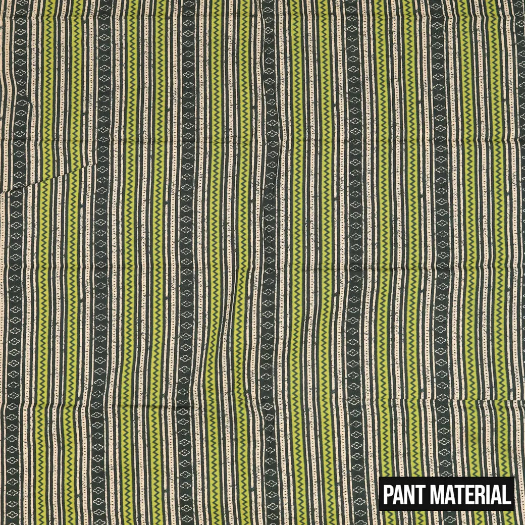 Dark Green Ladies Cotton Chudithar Set Material