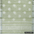 Dark Green Color Linen Cotton Saree
