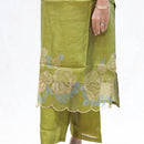 Anicham-Olive green Ladies Branded Co-ord-set Readymade