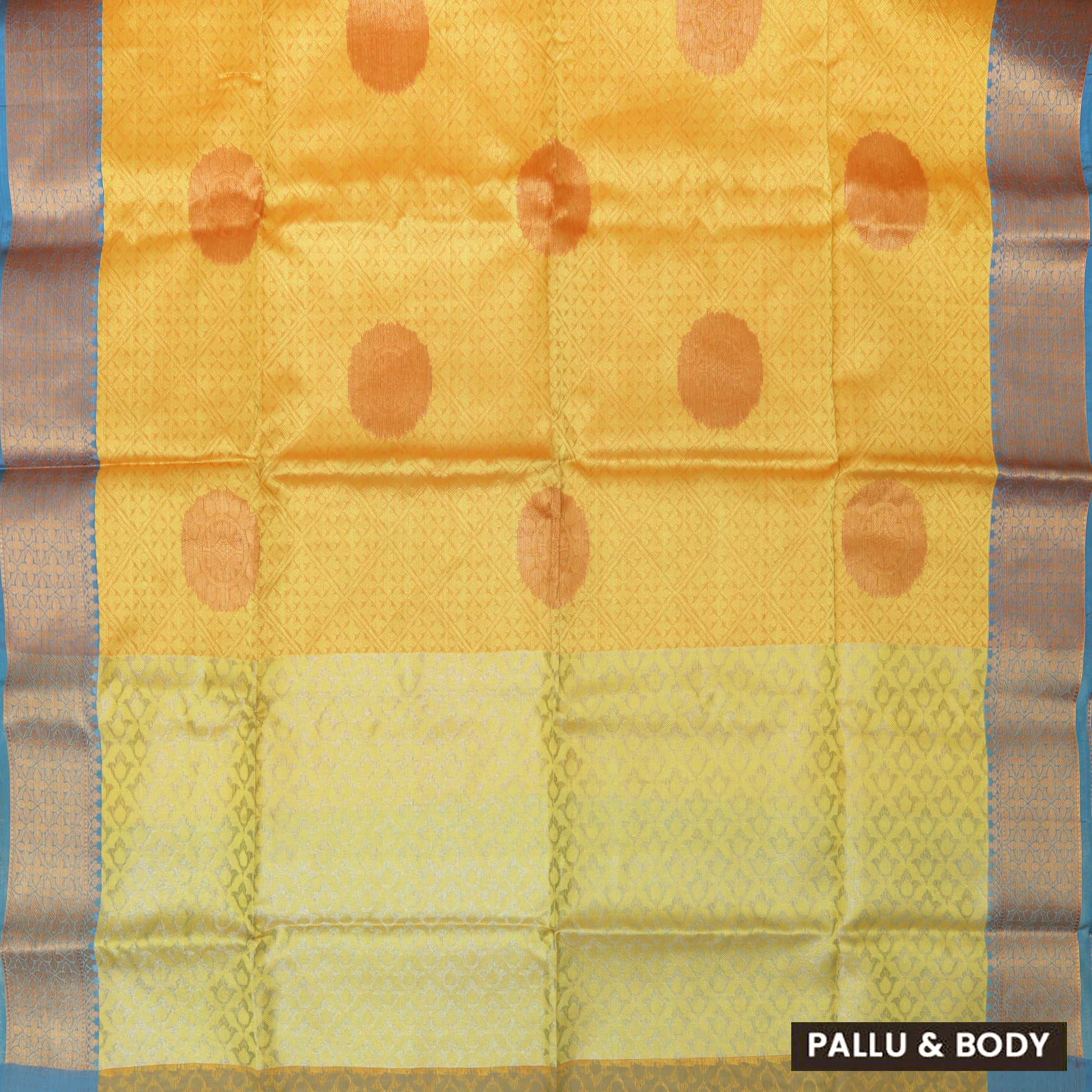 Yellow Colour Fancy Weaving Saree