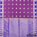 Purple with Dark Blue Soft Silk Saree