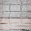 Light Gray Colour  Tussar Silk Saree