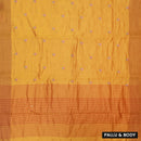 Mustard Yellow  With Orange Fancy Sarees