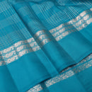 Turquoise Blue Gold Zari Yuvana Semi Soft Silk Saree
