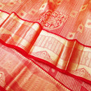 Red Color Golden Zari Border Wedding Silk Saree