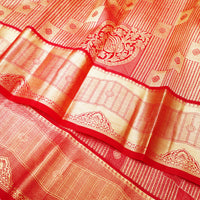 Red Color Golden Zari Border Wedding Silk Saree