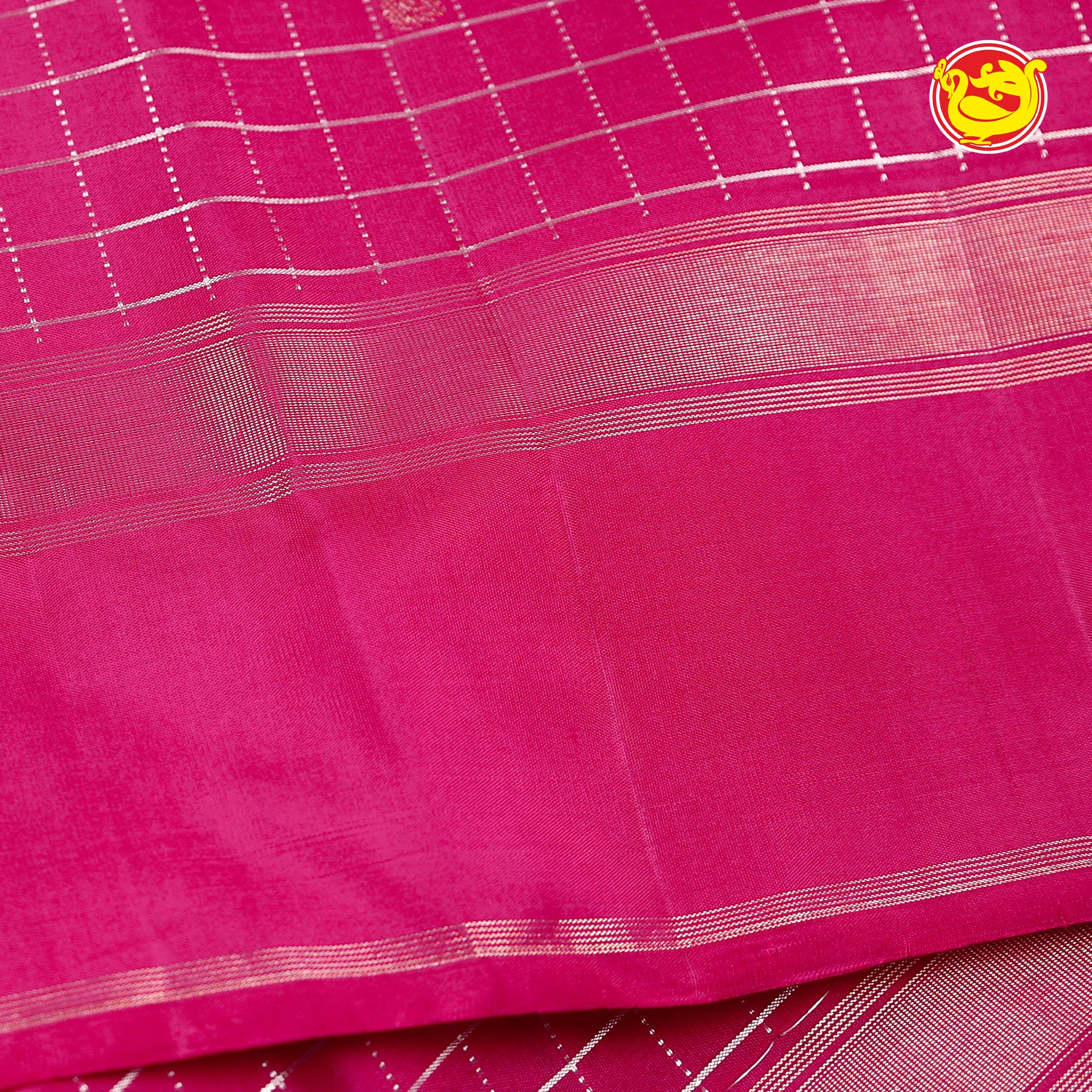 Pink pure Arani silk saree