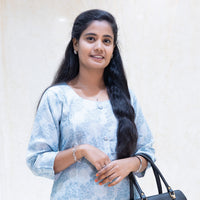 Thendral- Blue And White Ladies Branded Co-ord-set Readymade