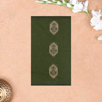 Moss green With Sandal Zari  Silk Cotton Saree
