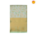 Pastel Green Leaf's Motifs Tussar Silk Saree