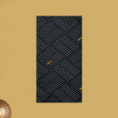 Black with Off-White flower design Cotton Printed Lungi