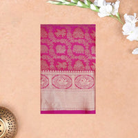 Pink With Gold Zeri Subalaya Wedding Silk Saree